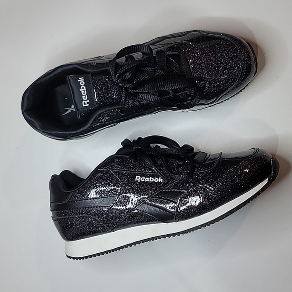 NWOT REEBOK Glitter Sparkle Lace Up Sneakers Originals Classic - Picture 1 of 9